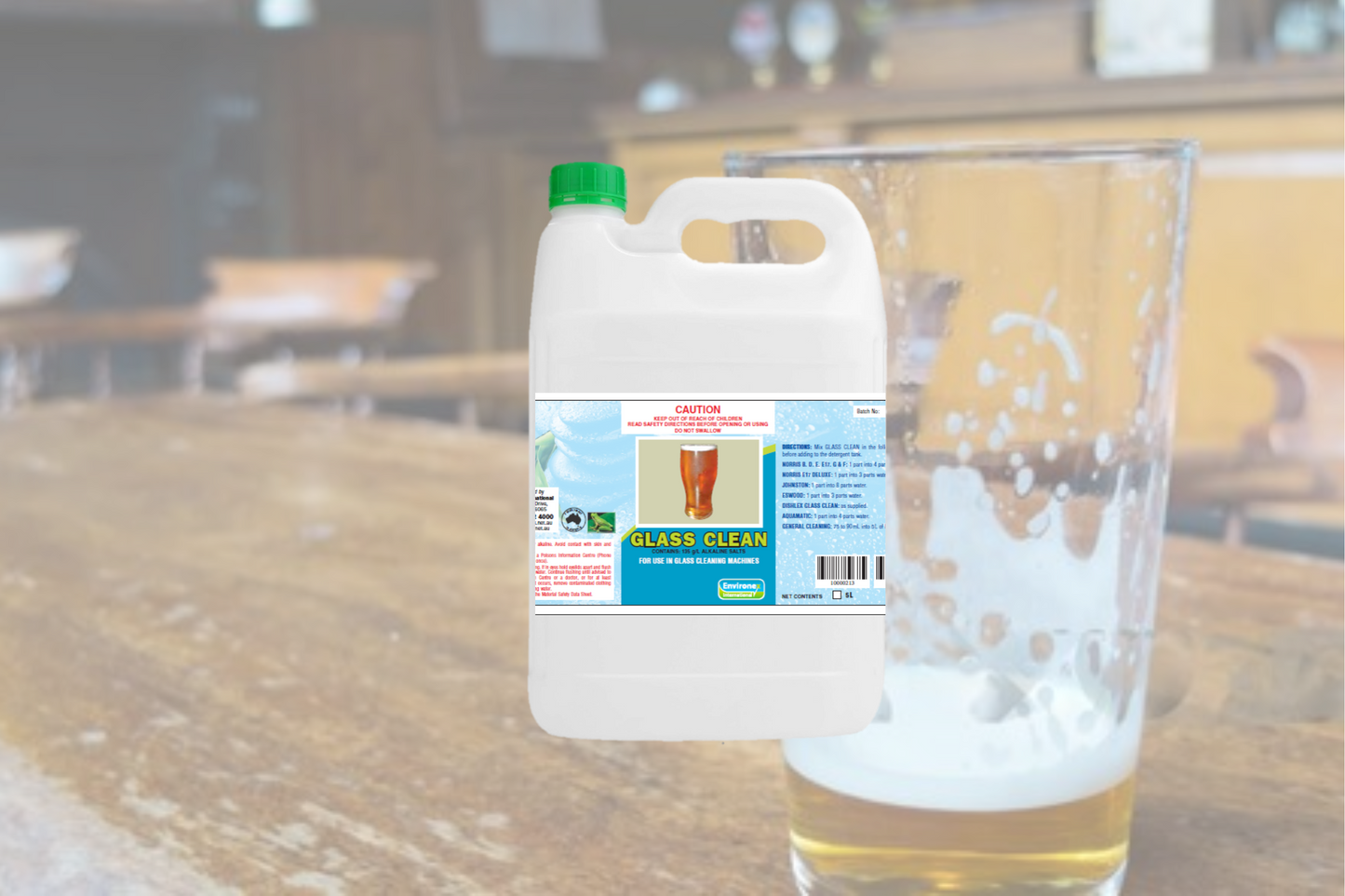 Glass clean : Drinks glass cleaner