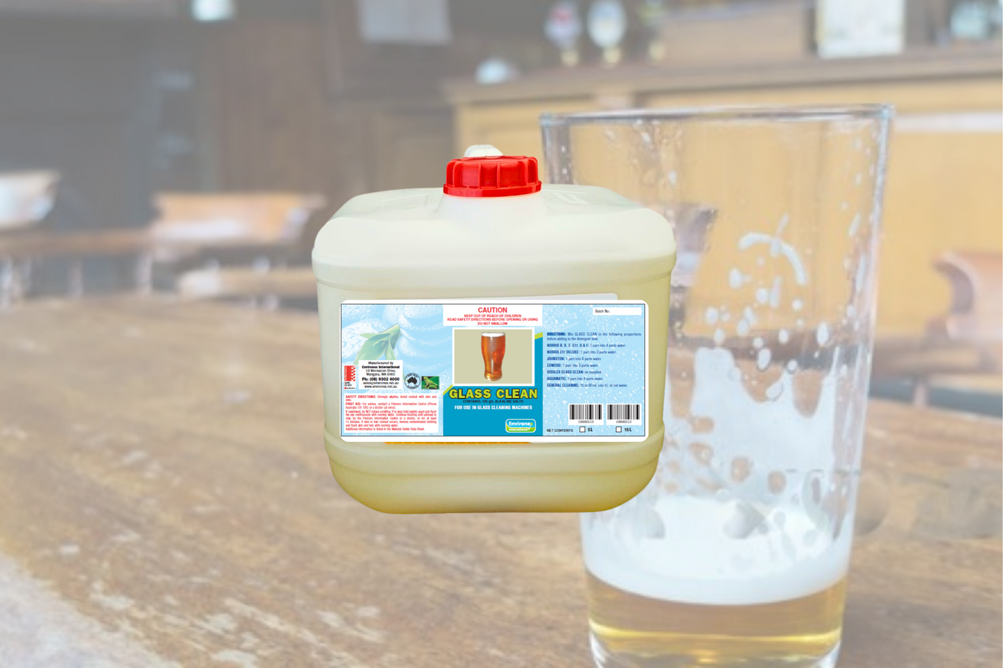 Glass clean : Drinks glass cleaner