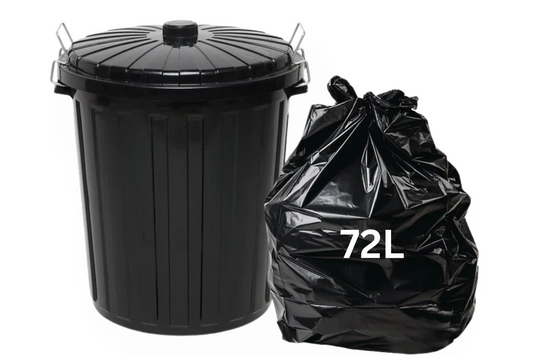 72L Bin Liner 1ctn (10 x 25 bin liners) Extra Heavy Duty