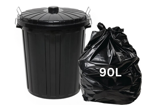 90L Bin Liner 1ctn (10 x 25 bin liners) Extra Heavy Duty & Heavy duty